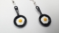 Preview: Spiegelei in Pfanne Ohrringe Ei egg schwarz